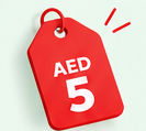 AED 5 per listing
