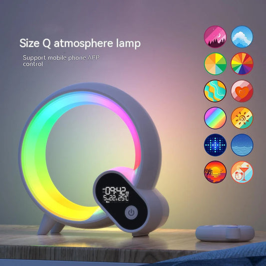 "Creative Q Light Sunrise Alarm Clock with Bluetooth Audio"