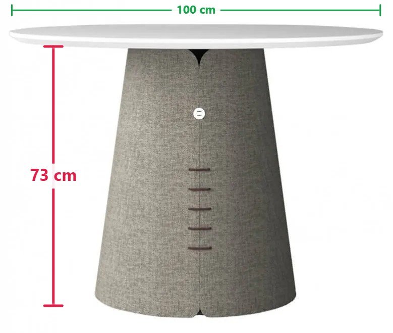 Collar Round Large Table with USB Charger (Archidivano)